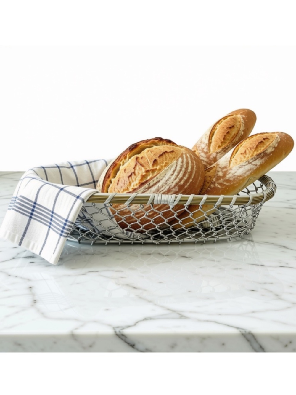 Woven Aluminum Bread Basket